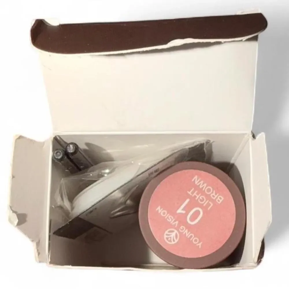 Young Vision Eyebrow Eye Brows Powder & Stencil Set Beauty Makeup Shaping